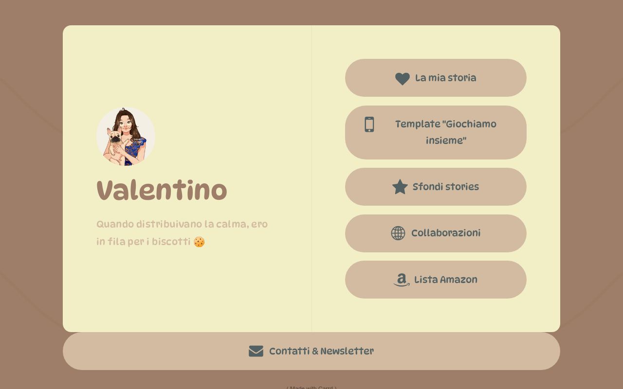 Carrd profile picture for @valentino