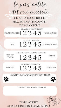 LA PERSONALITA DEL MIO CUCCIOLO